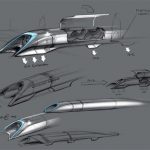 A sketch of billionaire U.S. entrepreneur Elon Musk's proposed "Hyperloop" transport system is shown in this publicity image released by Tesla Motors