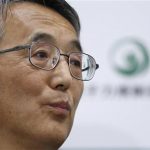 Japan's Nuclear Regulation Authority Chairman Tanaka attends a news conference in Tokyo