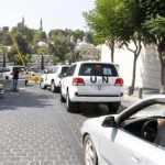 U.N. vehicles transport a team of U.N. chemical weapons experts to the scene of a poison gas attack outside the Syrian capital last week, in Damascus
