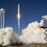 The Orbital Sciences Corporation Antares rocket is seen as it launches from Pad-0A of the Mid-Atlantic Regional Spaceport at the NASA Wallops Flight Facility in Virginia