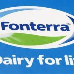 The Fonterra logo is seen near the Fonterra Te Rapa plant near Hamilton