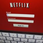 The Netflix sign on is shown on an ipad in Encinitas