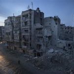night falls on a Syrian