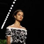 A model presents a creation from Naeem Khan Spring/Summer 2014 collection during New York Fashion Week
