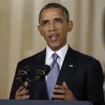 U.S. President Barack Obama addresses the nation about the situation in Syria from the East Room at the White House in Washington