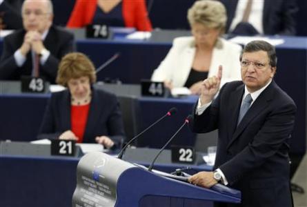 European Commission President Barroso addresses the European Parliament in Strasbourg