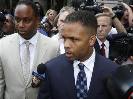 Jackson Jr. leaves his sentencing hearing in Washington