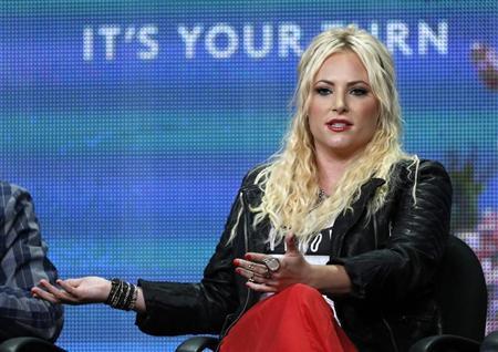 McCain, daughter of U.S. Senator John McCain, and executive producer and host of the television show "Raising McCain" speaks during the Pivot television portion of the Television Critics Association Summer press tour in Beverly Hills