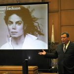 Brian Panish, attorney for the Michael Jackson family delivers his closing argument to jurors in packed courtroom in Los Angeles