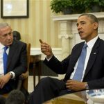 U.S. President Barack Obama meets with Israeli Prime Minister Benjamin Netanyahu in the Oval Office of the White House in Washington