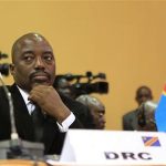 The Democratic Republic of Congo's President Joseph Kabila attends the extraordinary summit of the International Conference on the Great Lakes Region (ICGLR) head of states emergency summit in Uganda's capital Kampala