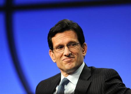 U.S. House Majority Leader Cantor takes part in a panel discussion titled "The Awesome Responsibility of Leadership" at the Milken Institute Global Conference in Beverly Hills, California