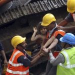 building that collapsed in Mumbai, India,