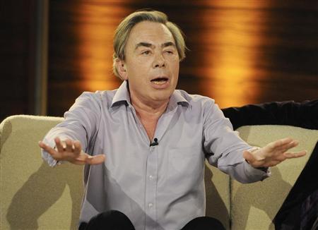 Composer Webber speaks during the German game show "Wetten Dass" (Bet it...?) in Salzburg