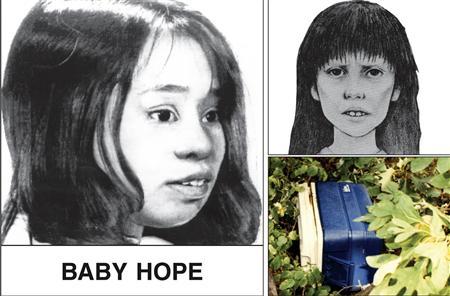 NYPD poster shows artist renderings of four-year-old Castillo, dubbed "Baby Hope", whose body was found in a picnic cooler along Henry Hudson Highway in northern Manhattan
