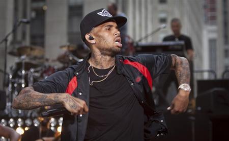 Singer Chris Brown performs on NBC's 'Today' show at Rockefeller Center in New York