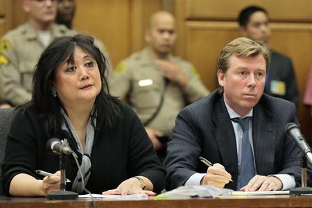 Attorneys for Katherine Jackson, Deborah Chang and Kevin Boyle listen as jurors are polled following the verdict in Jackson's civil lawsuit against AEG Live at the Los Angeles Superior Court in Los Angeles