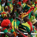 Ethiopian supporters celebrate a goal