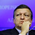 European Commission President Barroso looks on at a news conference after a Tripratite Social Summit ahead of an EU leaders meeting in Brussels