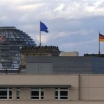 US embassy is pictured next to Reichstag building in Berlin