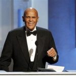 Belafonte speaks as he accepts the Spingarn Award during the 44th Annual NAACP Image Awards at the Shrine Auditorium in Los Angeles