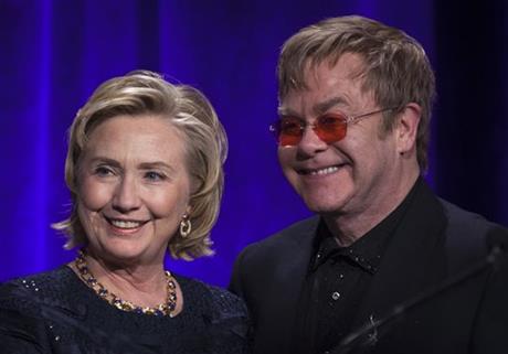 Hillary Clinton, Elton John