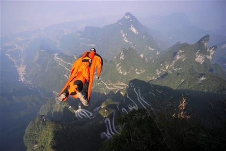 Hungarian wingsuit flier Viktor Kovats