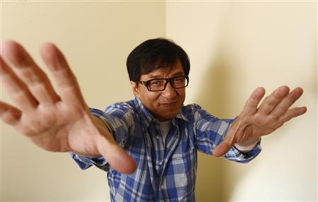 Hong Kong actor Jackie Chan poses during a promotional event for his film "Chinese Zodiac" in Beverly Hills