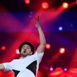 U.S. singer-sonwriter Justin Timberlake performs at the Rock in Rio Music Festival in Rio de Janeiro