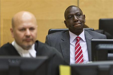 Kenya's Deputy President Ruto sits in courtroom before his trial at the International Criminal Court (ICC) in The Hague