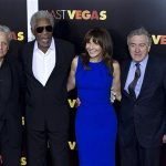 Cast members of "Last Vegas" Douglas, Freeman, Steenburgen, and De Niro, attend the premiere of the movie in New York