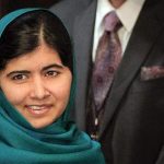 Pakistan's Malala Yousafzai arrives for a photo opportunity before speaking at an event in New York