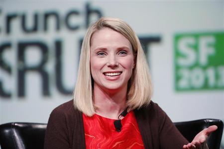 Marissa Mayer, President and CEO of Yahoo!, speaks on stage during a fireside chat session at TechCrunch Disrupt SF 2013 in San Francisco, California