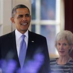 U.S. President Barack Obama walks out to speak about the Affordable Care Act in Washington