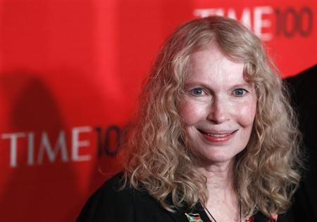 Actress Mia Farrow arrives at the Time 100 Gala in New York