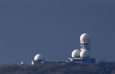 Antennas of the former NSA listening station are seen at the Teufelsberg hill or Devil's Mountain in Berlin