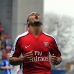 Arsenal's Walcott reacts during their English Premier League soccer match against Wigan Athletic in Wigan
