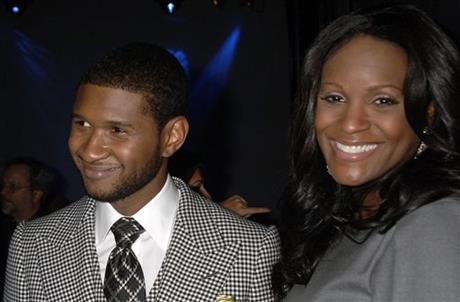 Grammy award winner Usher Raymond and wife his Tameka Foster