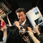 Actor Jackman signs autographs for fans at the Japan premiere of X-men Origins: Wolverine in Tokyo
