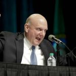 Microsoft Chief Executive Steve Ballmer answers questions at the company's annual shareholder meeting in Bellevue, Washington