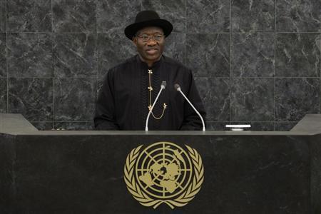 Nigeria's President Goodluck Jonathan addresses the 68th United Nations General Assembly in New York
