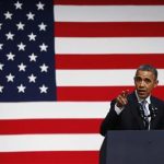 U.S. President Barack Obama speaks at a Democratic Party fundraiser in San Francisco