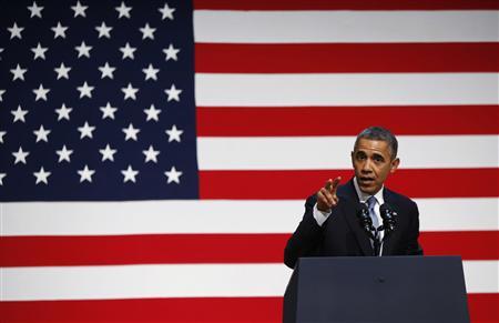 U.S. President Barack Obama speaks at a Democratic Party fundraiser in San Francisco