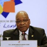 South African President Zuma speaks during a news conference at the Commonwealth Heads of Government Meeting in Colombo