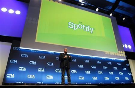 Daniel Ek, CEO & Co-Founder of Spotify, addresses attendees during the International CTIA WIRELESS Conference & Exposition in New Orleans