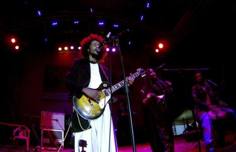 Tamikrest perform at the Sahel music festival in the Lompoul desert in Senegal