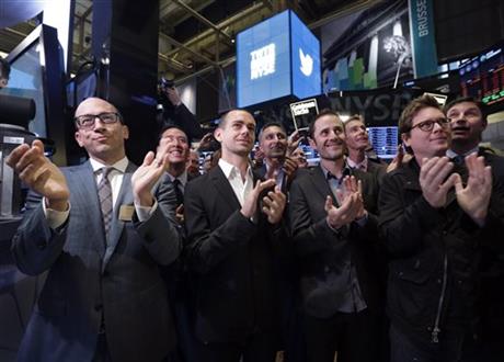 Twitter CEO Dick Costolo, Chairman and co-founder Jack Dorsey, and co-founders Evan Williams and Biz Stone