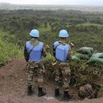 U.N. peacekeepers at Kibati Three Towers north of Goma in Democratic Republic of Congo