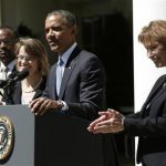 Obama speaks from the Rose Garden of the White House to announce his three nominees to fill vacancies on the United States Court of Appeals for the District of Columbia in Washington