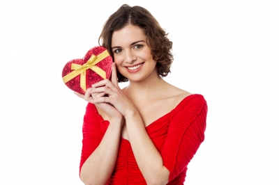 Woman Holding A Gift Box1